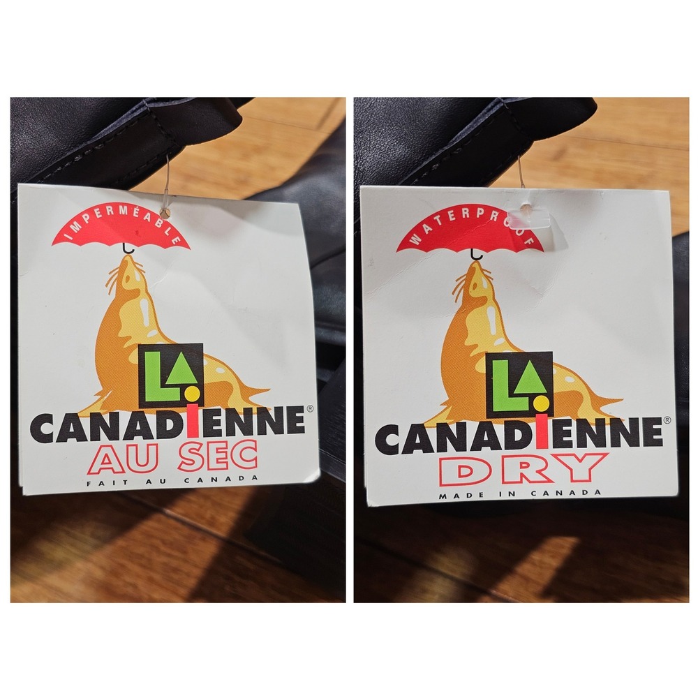 La Canadienne Leather Waterproof Ankle Boots Womens 7.5 Black NEW Made in Canada - Picture 5 of 14